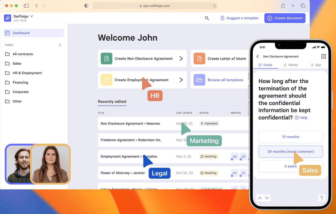 SwiftSign – Web Platform for Contract Management & eSigning